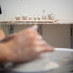 Yuta Segawa working in his studio in London 2019